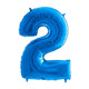 26 inch Blue Number 2 Foil Balloon (1)