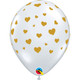 11 inch Clear Random Hearts-a-Round Latex Balloons (25)