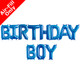 BIRTHDAY BOY - 16 inch Blue Foil Letter Balloon Pack (1)