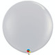 3ft Fashion Grey Plain Latex Balloons (2)