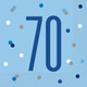 70th Birthday Glitz Blue & Silver Paper Napkins (16)