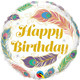 18 inch Birthday Peacock Feathers Foil Balloon (1)