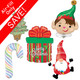 14 inch Christmas Air-Fill Foil Balloon Pack (25 Balloons)
