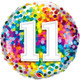 18 inch Rainbow Confetti 11 Foil Balloon (1)