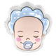 18 inch Baby Boy Head Foil Balloon (1)