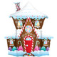 37 inch Decorated Gingerbread House Foil Balloon (1)