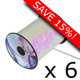 6 Spools of Metallic Iridescent Ribbon - 250yd