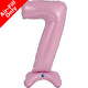 25 inch Pastel Pink Number 7 Standup Foil Balloon (1)