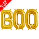 BOO - 16 inch Gold Foil Letter Balloon Pack (1)