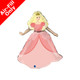 14 inch Pink Princess Foil Balloon (1) - UNPACKAGED