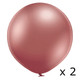 2ft Glossy Rose Gold Belbal Latex Balloons (2)