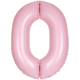 34 inch Unique Matte Lovely Pink Number 0 Foil Balloon (1)