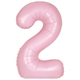 34 inch Unique Matte Lovely Pink Number 2 Foil Balloon (1)