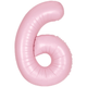 34 inch Unique Matte Lovely Pink Number 6 Foil Balloon (1)