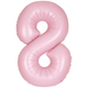 34 inch Unique Matte Lovely Pink Number 8 Foil Balloon (1)