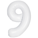 34 inch Unique Matte White Number 9 Foil Balloon (1)