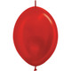 12" Metallic Red Link-O-Loon Latex Balloons (50)