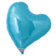 25" Metallic Light Blue Sweet Heart Foil Balloon (1)- UNPACKAGED
