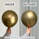 5" Mirror Gold Kalisan Latex Balloons (100)