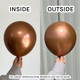 18" Mirror Copper Kalisan Latex Balloons (25)