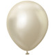 18" Mirror White Gold Kalisan Latex Balloons (25)