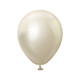 5" Mirror White Gold Kalisan Latex Balloons (100)