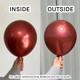 12" Mirror Red Kalisan Latex Balloons (50)