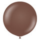 24" Standard Chocolate Brown Kalisan Latex Balloons (2)