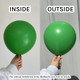 24" Standard Green Kalisan Latex Balloons (2)