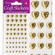 Heart Gold Diamante Craft Stickers (1)