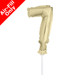 5 inch White Gold Number 7 Balloon Cake Topper (1)