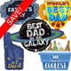 Father's Day Foil Supershape Pack (25 Balloons)
