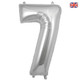 34 inch Oaktree Silver Number 7 Foil Balloon (1)
