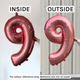 34 inch Oaktree Rose Gold Number 9 Foil Balloon (1)