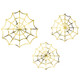 Gold Spiderweb Paper Decorations (3)