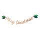 Merry Christmas Holly Paper Banner - 1.5m (1)