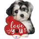 29 inch Love You Puppy Foil Balloon (1)