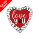 9 inch Love You Paw Prints Foil Balloon (1) - UNPACKAGED