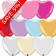 18" Bumper Heart Foil Pack (100 Balloons) - UNPACKAGED