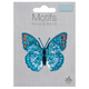 6cm Blue Sequin Butterfly Iron-On Patch (1)
