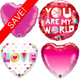 18 inch Qualatex Valentine's Foil Pack (20 Balloons)