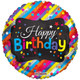 18 inch Birthday Marquee Metallic Rainbow Foil Balloon (1)