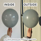 19" Standard Grey Gemar Latex Balloons (25)