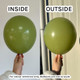 19" Standard Olive Green Gemar Latex Balloons (25)