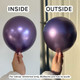 19" Shiny Purple Gemar Latex Balloons (25)