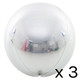 A pack of 3 16" Orbz Silver Foil Balloons