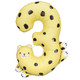 34 inch Cheetah Number 3 Foil Balloon (1)