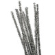 Silver Glitter Pipe Cleaners - 30cm (24)