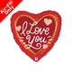 9 inch Love You Classic Hearts Foil Balloon (1) - UNPACKAGED