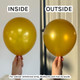 19" Metallic Gold Gemar Latex Balloons (25)